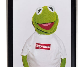 Supreme X Kermit Street Urban Poster Print