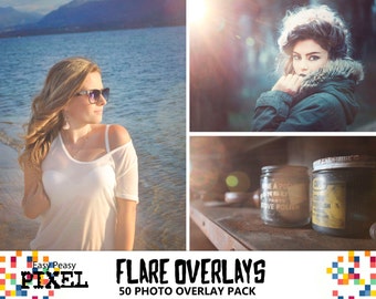 SUN FLARE Photoshop OVERLAYS, photoshop overlays, sunlight overlays, sunflare overlays, flares overlays, bokeh overlays, solar flare, light