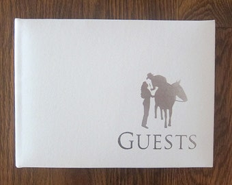 Cowboy Cowgirl Horse Western Wedding Guest Book Country Wedding