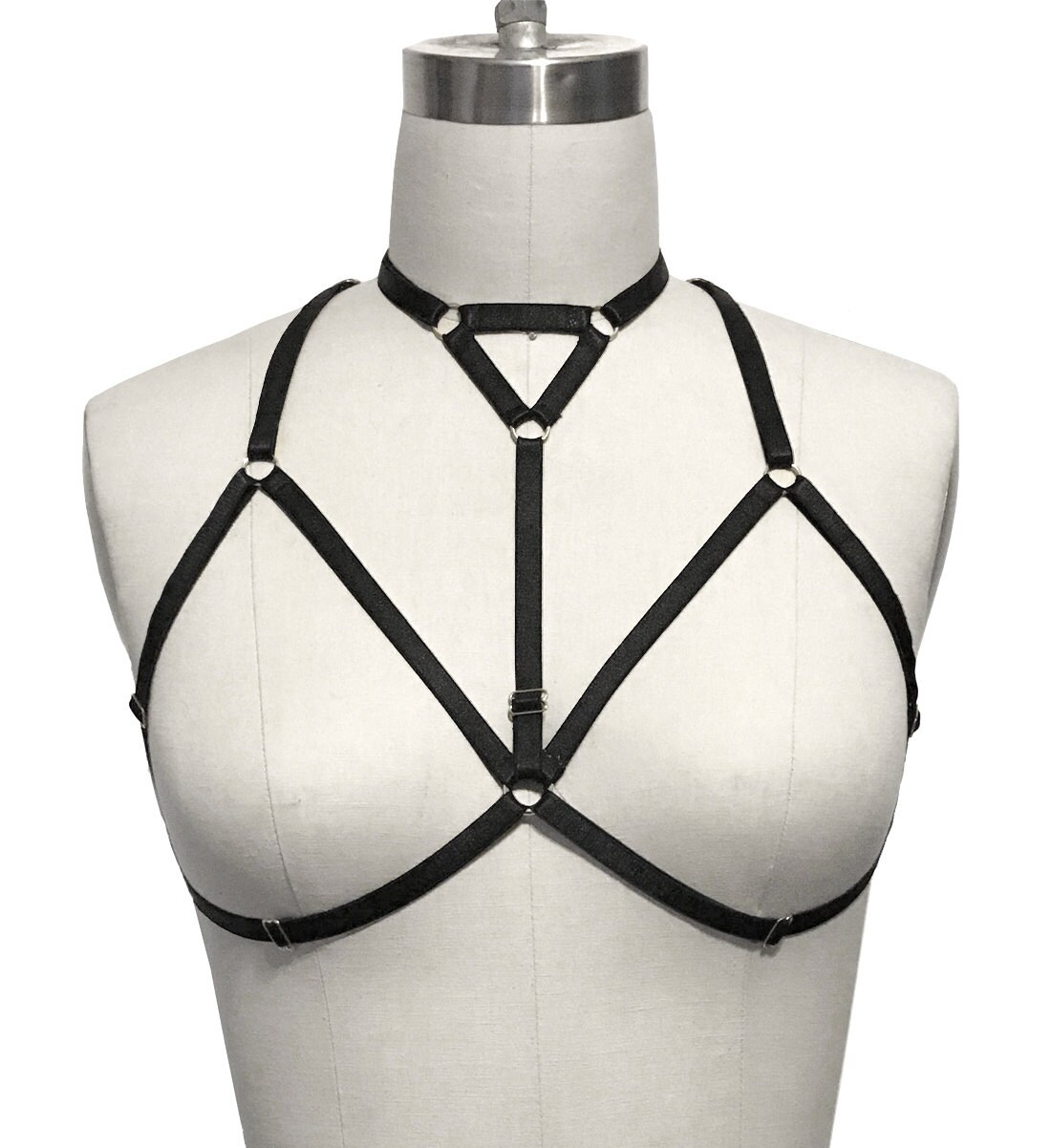 Tantra Ouvert Bra Lux Satin Elastic Adjustable Harness