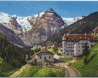 Hotel Post Strada dello Stelvio TRAFOI Italy Postcard Post Card