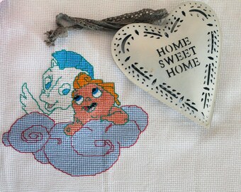 Hercules & Pegasus, Disney cross stitch, cross stitch, completed cross stitch, point de croix, punto de cruz