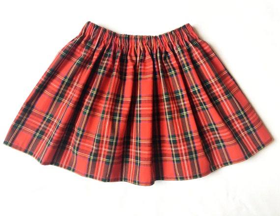 Red Tartan Skirt Royal Stewart Tartan Skirt Scottish
