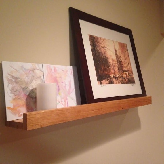 Rustic Cherry Wood Floating/Ledge Shelf