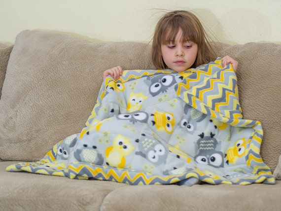 Items similar to Fleece Weighted Blanket.Yellow weighted blanket. Ready