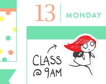 P025 - College planner stickers, back to school stickers, planner stickers, running stickers, class stickers, 32 stickers, MINI size, PPC169