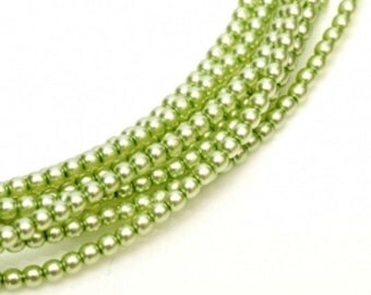 MP-Creme Mint Czech Mini Pearls 2mm #10113