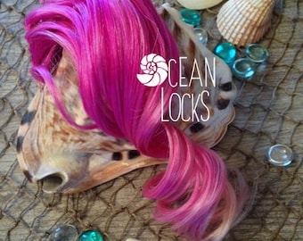 Pink ombre Hair Extensions, Clip in Hair Extensions, human hair extensions,Peekaboo Highlights, Single clip in, Hair Extensions clip in