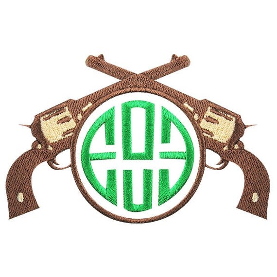 Gun hunting monogram embroidery design frame by yetiemb on etsy Gun hunting monogram embroidery design frame by yetiemb on etsy
