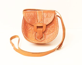 70s • Vintage • Hippie Bag • Leather Bag • Hippie Shoulder Bag • Hippie Crossbody Bag • Leather Hippie Bag • Brown Bag • Brown Leather Bag