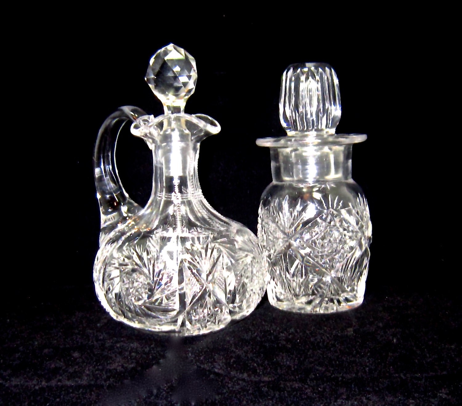 WATERFORD CRYSTAL cruet & stoppered jar tableware by ADOPTIONSLtd