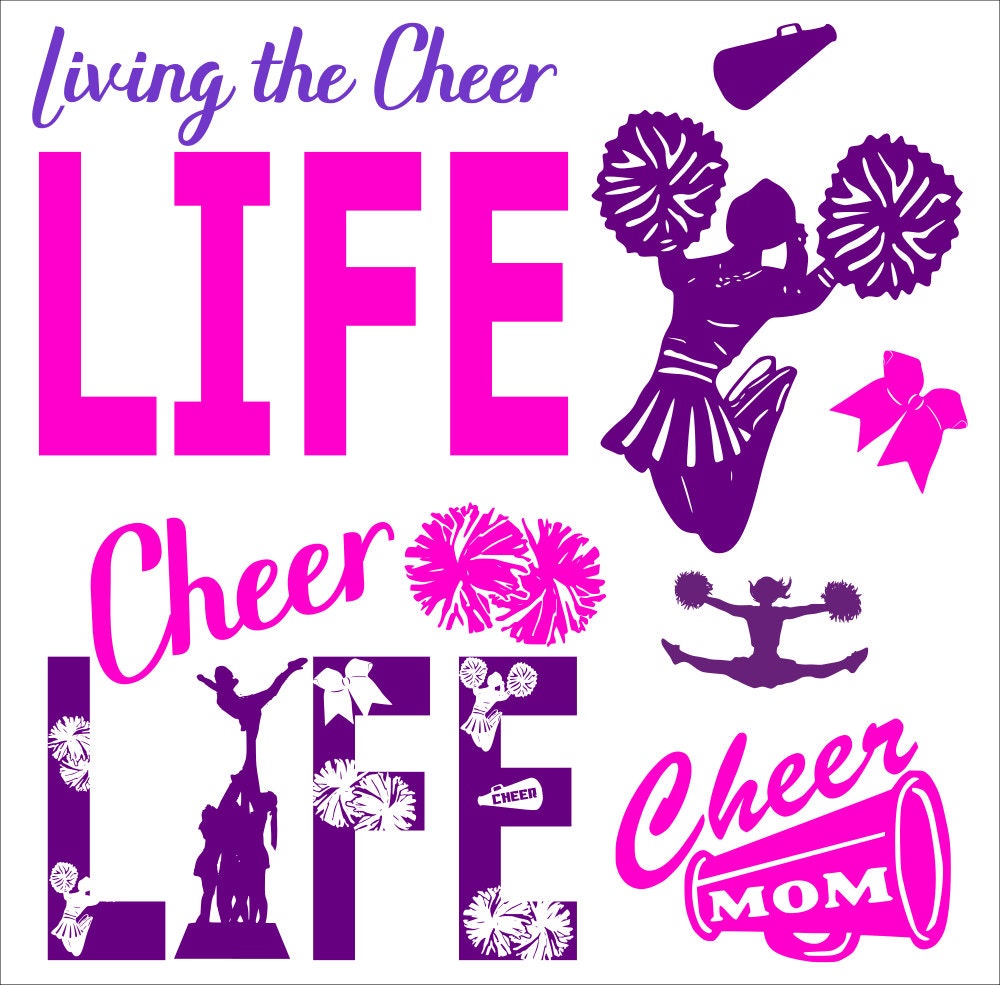 Download SVG Cut File Cheer Life for Tshirt Tote Silhouette Studio 3