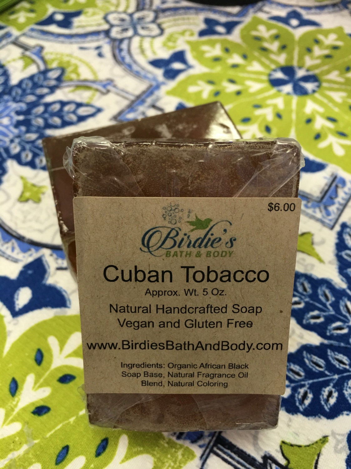Cuban Tobacco Bath Soap Natural Vegan and by BirdiesBathAndBody