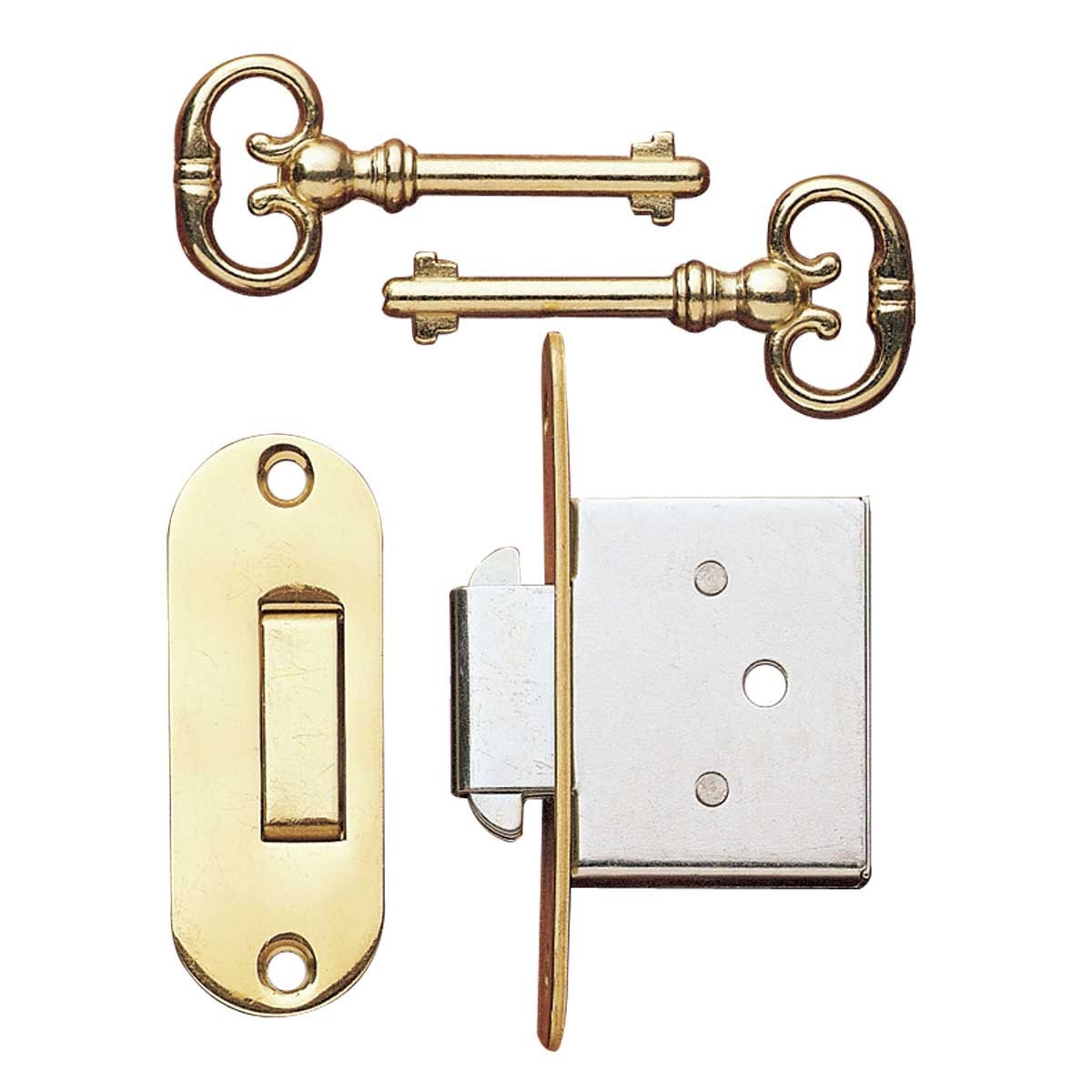 Desk Lock Solid Bright Brass With Key by TheRenovatorsSupply
