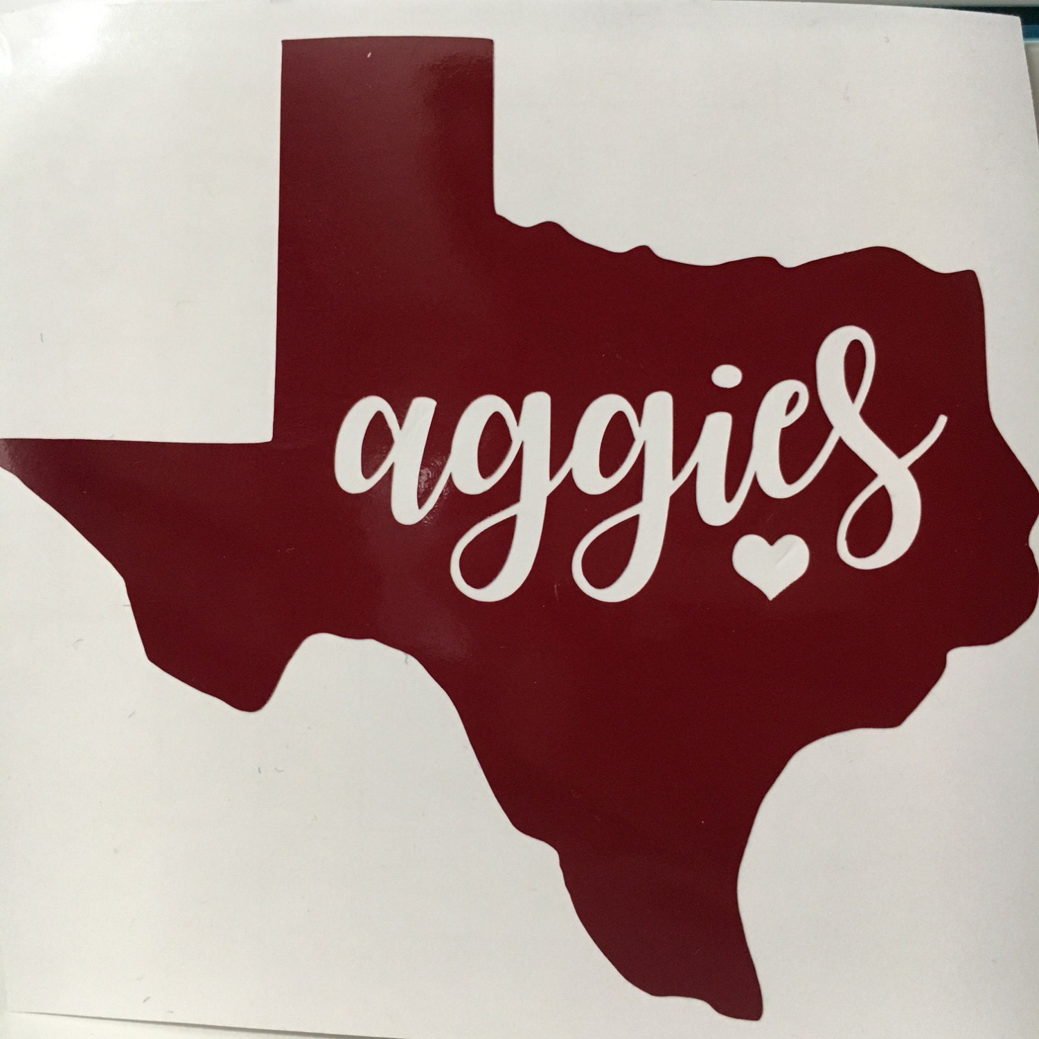 Texas A&M sticker Texas aggies vinyl TAMU decal gig em