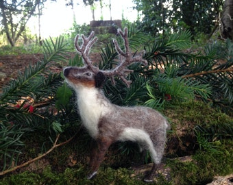 Handmade Needle Felted Stag