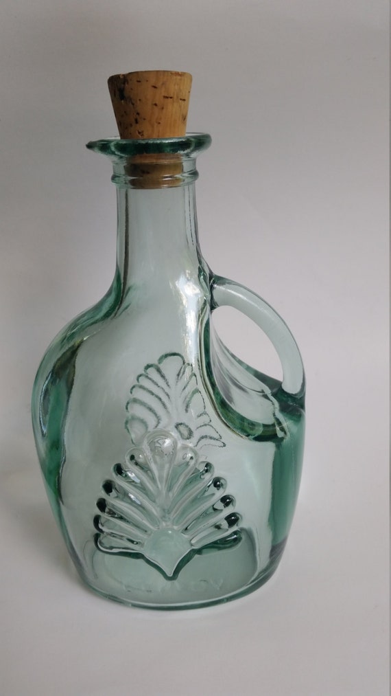 Items similar to Vintage Glass Syrup Bottle/Small Handled Jug on Etsy