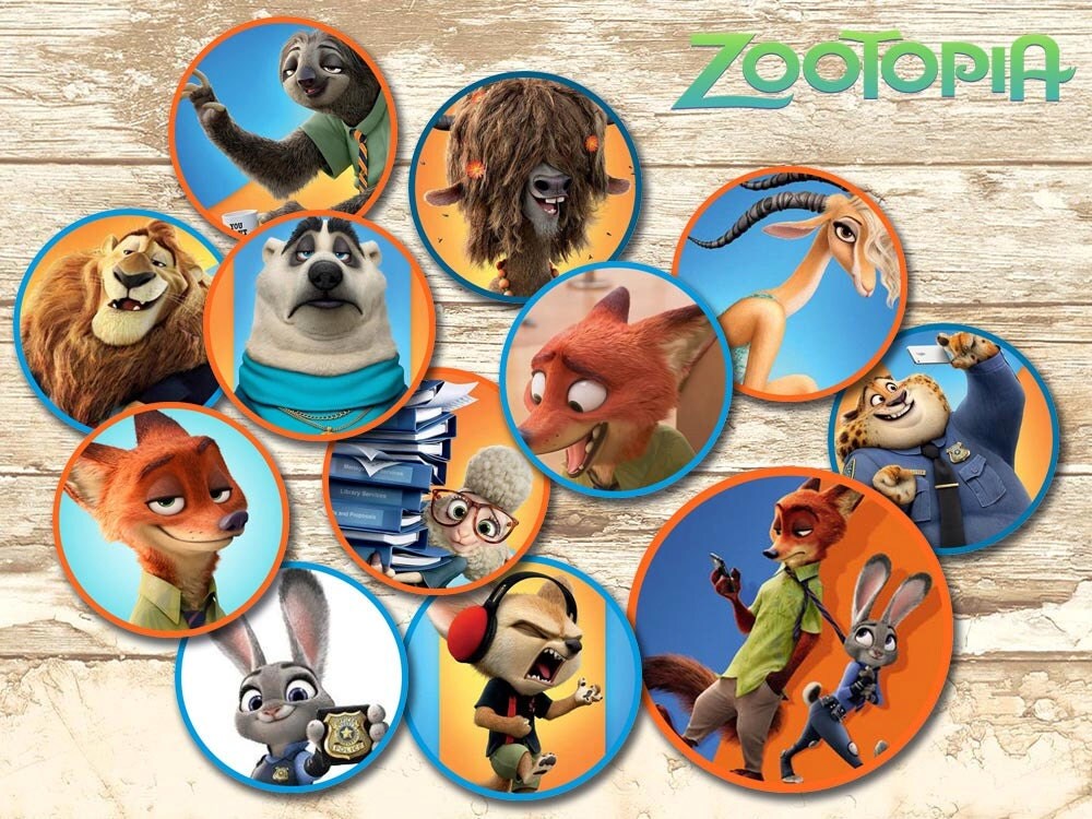 Zootopia Cupcake Topper Zootopia Birthday by RainbowPrintables