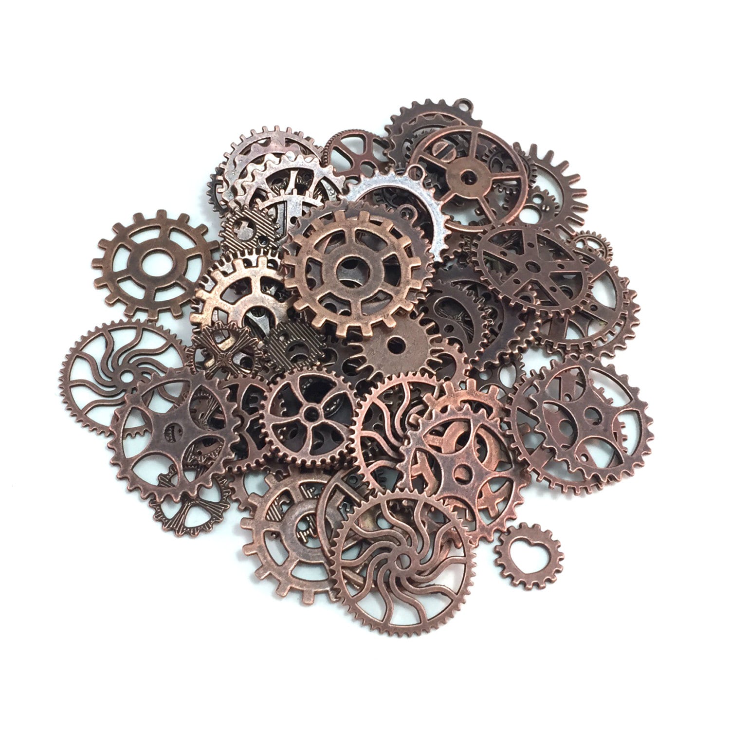 100 Steampunk Cogs Gears Machinery Mix Sizes/Designs