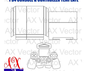 ps4 controller template vector contour cut template by axvector