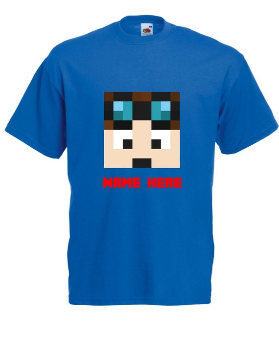 DANTDM kids T-SHIRT DAN tdm personalised by PLANETWALLARTShop