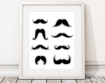 Mustache cutouts | Etsy