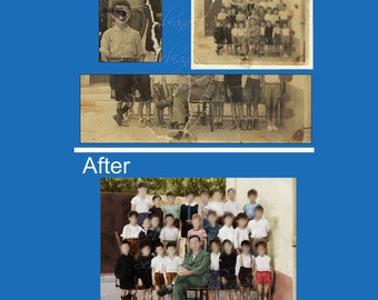 Digital coloring black and white photos
