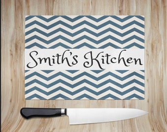 Mocha Check Glass Cutting Boards, Set of 2