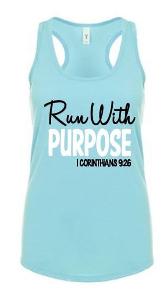 Run With Purpose Running Tank Top Religious Shirt