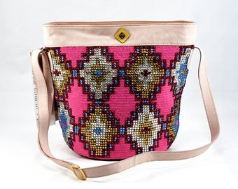 Luxury Mochila Wayuu Bag- 100% Original and Handmade -London Cream