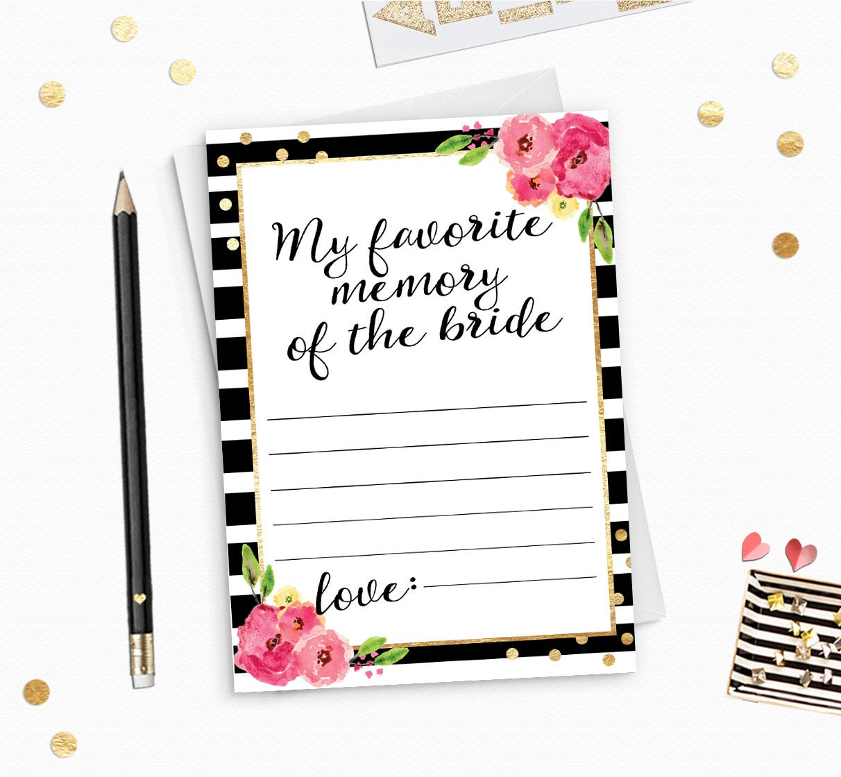 favorite-memory-of-the-bride-printable-black-stripes-and