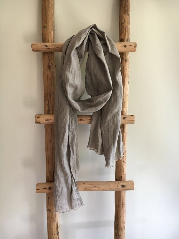 Natural Linen Scarf Simple Scarf Eco friendly Scarf Scarf