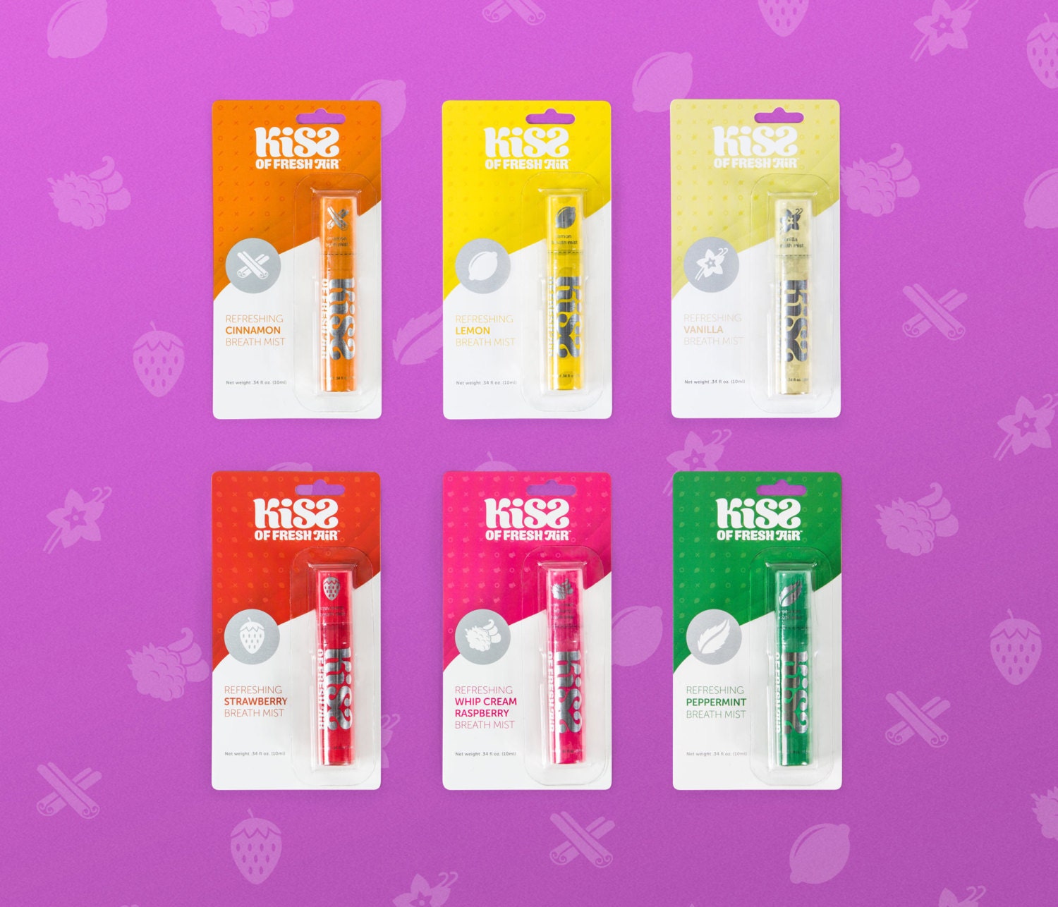 Kiss of Fresh Air™ Breath Spray 6 flavors Kiss