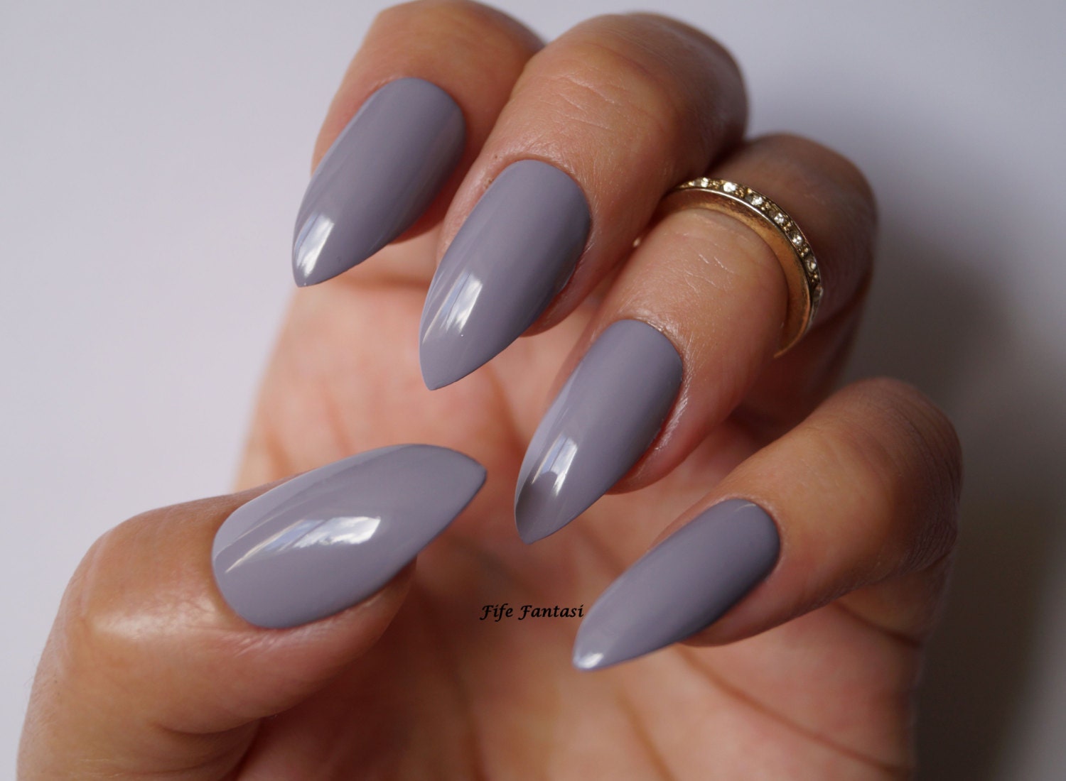 Grey stiletto nails Nail art Nail designs Nails Stiletto