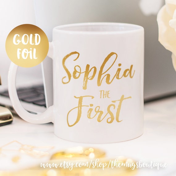 Gold foil mug beautiful customized gift for her