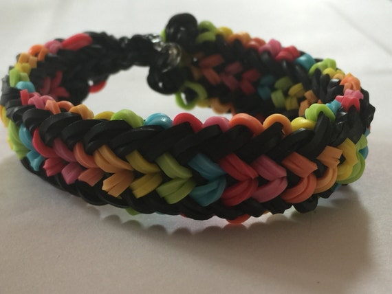 Mini Snake Belly Rainbow Loom Bracelet by MilesRainbowLoom on Etsy