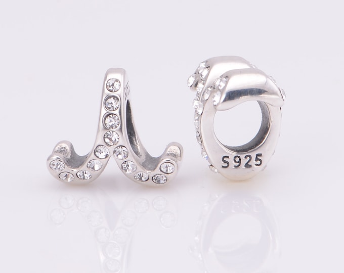Aries Zodiac Charm Sterling Silver New Design Sparkling Bead s925