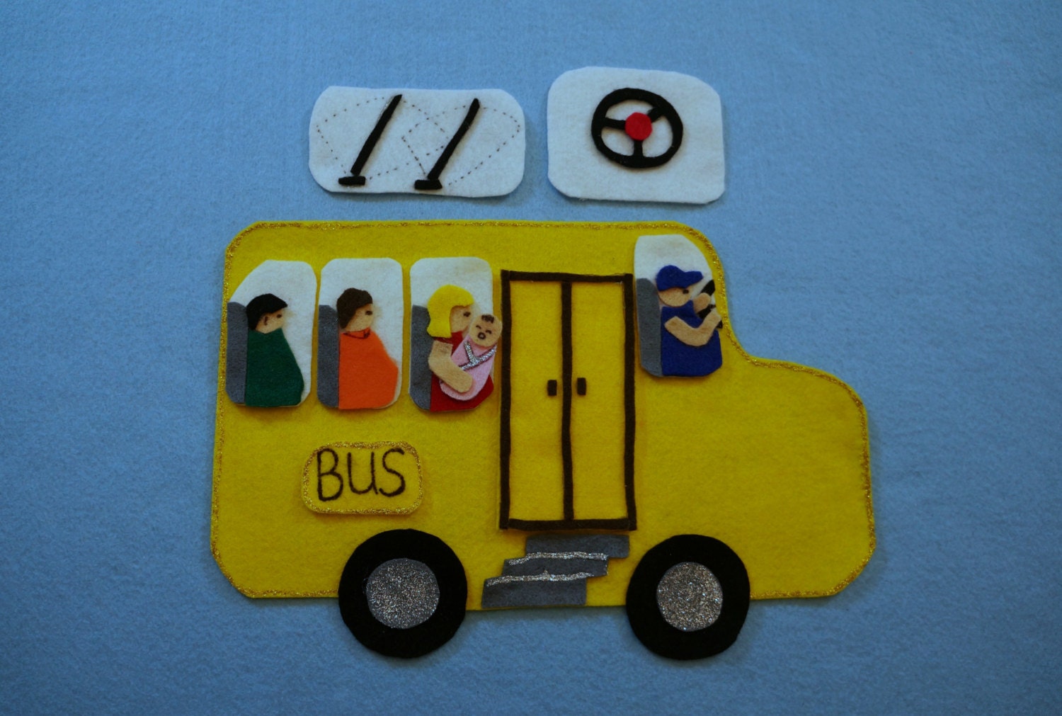 The Wheels on The Bus/Flannel board story/Felt by RainbowIceKids