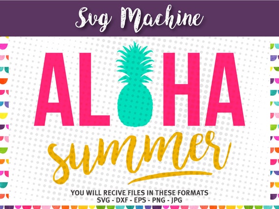 Download Aloha summer with pineapple SVG Hawaii svg summer SVG