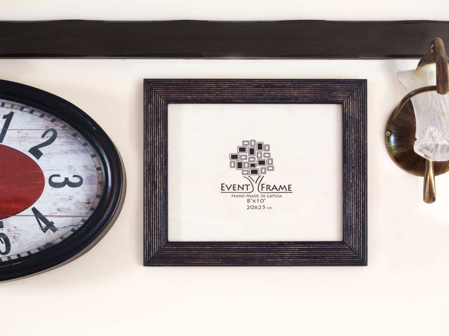 8x10 BLACK Picture frame Unique Wooden Rustic Design Baltic