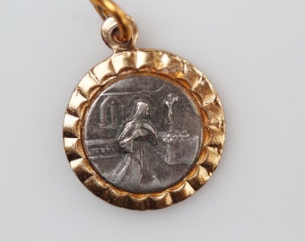 Vintage Saint Rita Medal - Help with Impossible Causes - Patron of Desperate Cases Abuse Victims and Unhappy Marriage (SD105)