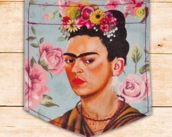 Spring & Frida Kahlo Sticky Pocket Patches - Patch for Tshirts