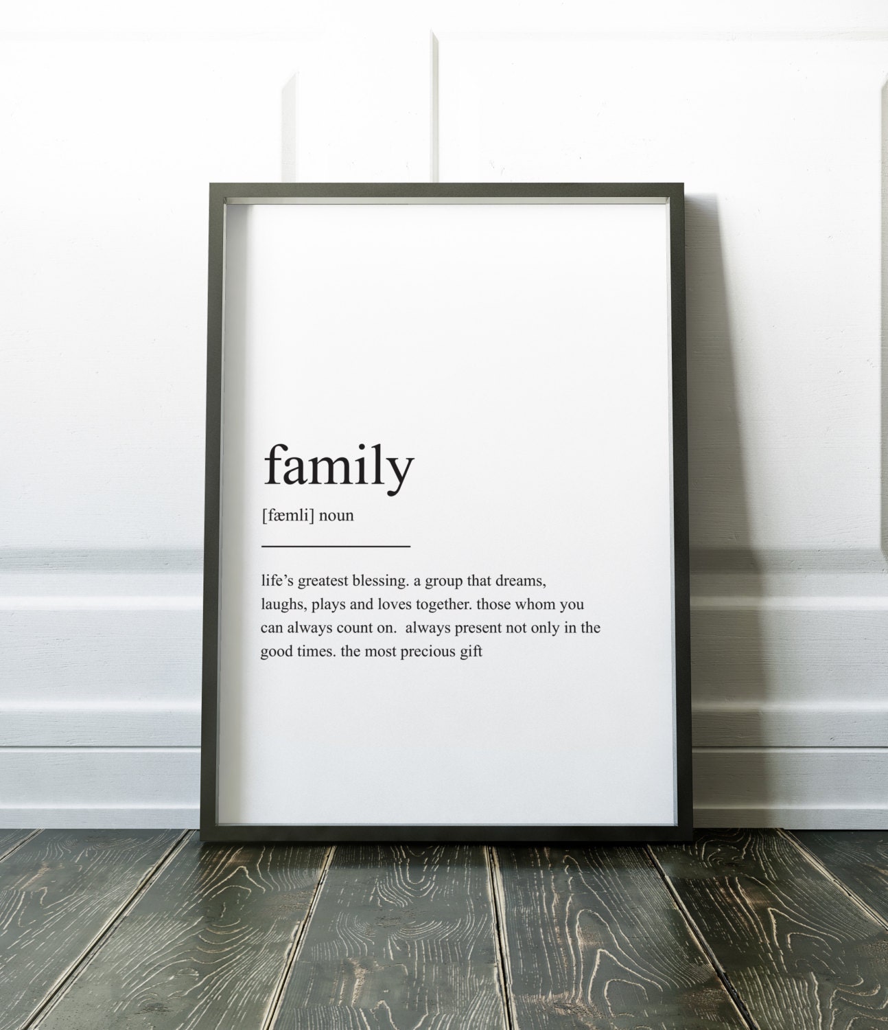 Family Definition Print Wall Art Prints Quote Print Wall Decor