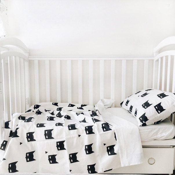Baby Bedding Nursery Bedding Set Black Batman Bedding