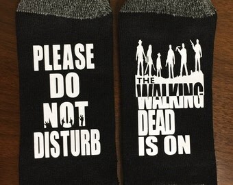 The Walking Dead Socks TWD Socks Please Do Not Disturb The Walking Dead Is On