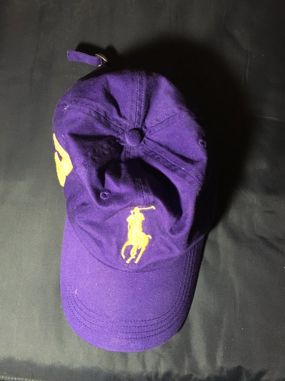 Purple and Yellow Large Horse Polo Ralph Lauren Hat