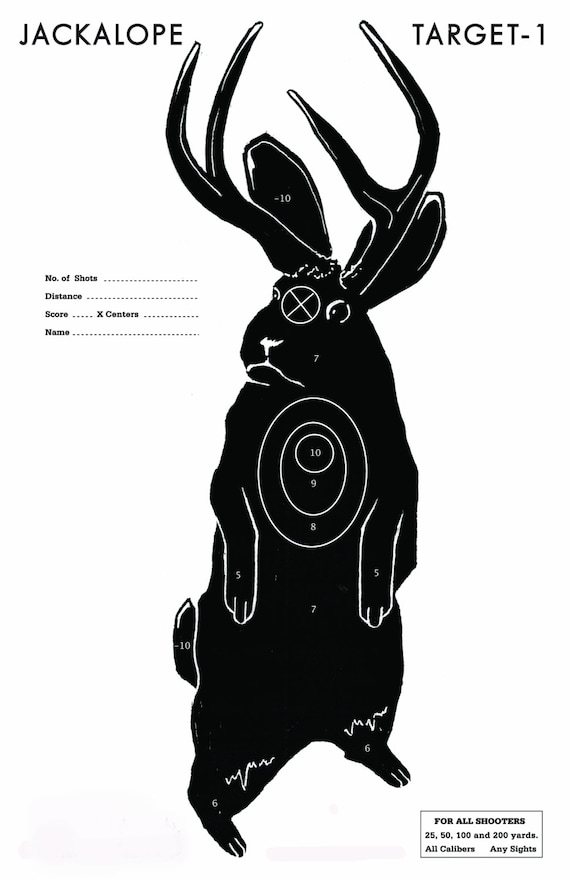 Jackalope Target Set Classic silhouette paper targets