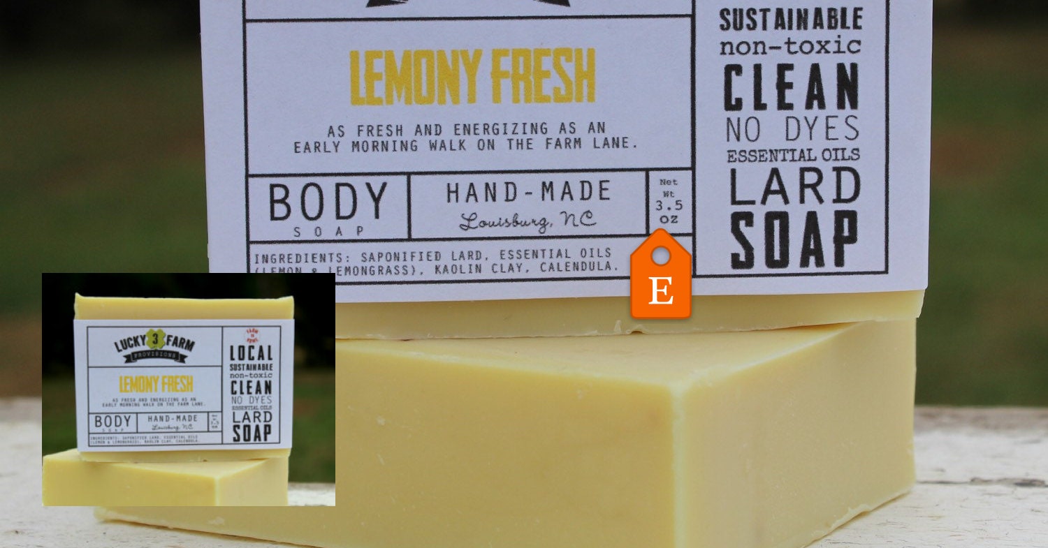 Body Soap Lemony Fresh Organic Soap All Natural Soap