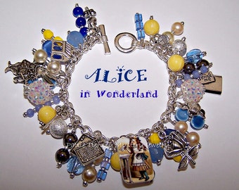 ALICE IN WONDERLAND Artisanal Charm Bracelet