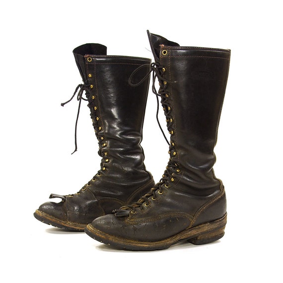 lace to toe lineman boots